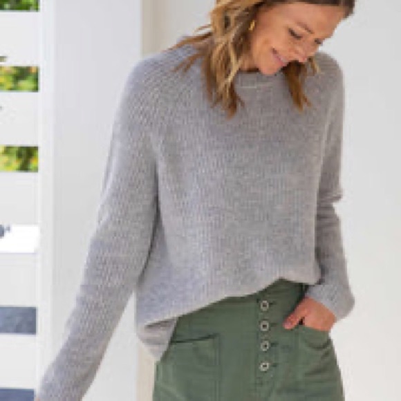 NWT Pura Cashmere | 100% Cashmere Crew Flannel Large - Picture 11 of 11